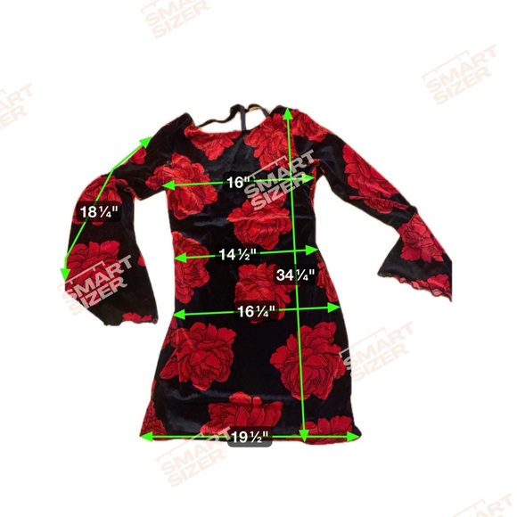 Thirty Thirty L Velvet Rose Open Back Mini Dress - Picture 7 of 7